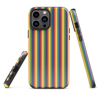 iPhone Case Rainbow Stripe with Hard Protective Shell Cover for iPhone