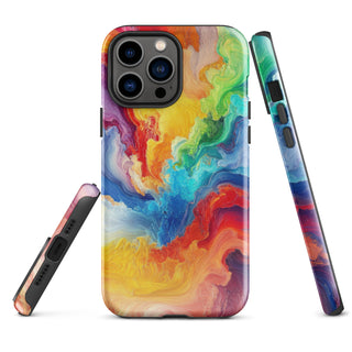 iPhone Case Rainbow Abstract with Hard Protective Shell Phone Cover