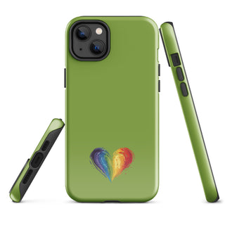 Green Rainbow Heart iPhone Case – Fresh & Protective Ellen Jean iPhone Cover