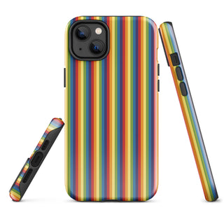 iPhone Case Rainbow Stripe with Hard Protective Shell Cover for iPhone