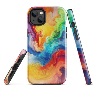 iPhone Case Rainbow Abstract with Hard Protective Shell Phone Cover