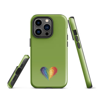 Green Rainbow Heart iPhone Case – Fresh & Protective Ellen Jean iPhone Cover