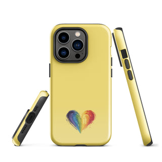 Yellow Rainbow Heart iPhone Case – Bright & Cheerful Ellen Jean Phone Cover