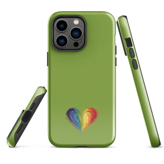 Green Rainbow Heart iPhone Case – Fresh & Protective Ellen Jean iPhone Cover