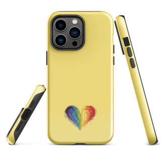 Yellow Rainbow Heart iPhone Case – Bright & Cheerful Ellen Jean Phone Cover