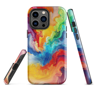 iPhone Case Rainbow Abstract with Hard Protective Shell Phone Cover