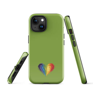 Green Rainbow Heart iPhone Case – Fresh & Protective Ellen Jean iPhone Cover