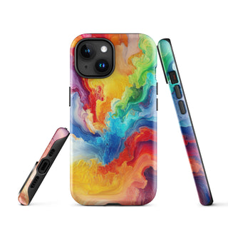 iPhone Case Rainbow Abstract with Hard Protective Shell Phone Cover