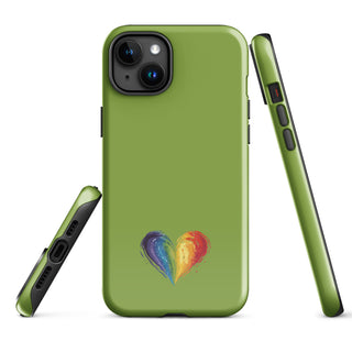 Green Rainbow Heart iPhone Case – Fresh & Protective Ellen Jean iPhone Cover