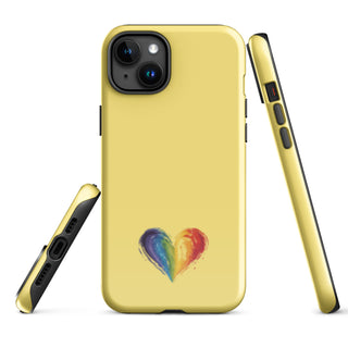 Yellow Rainbow Heart iPhone Case – Bright & Cheerful Ellen Jean Phone Cover