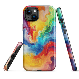 iPhone Case Rainbow Abstract with Hard Protective Shell Phone Cover