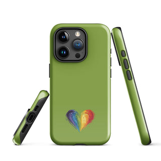 Green Rainbow Heart iPhone Case – Fresh & Protective Ellen Jean iPhone Cover