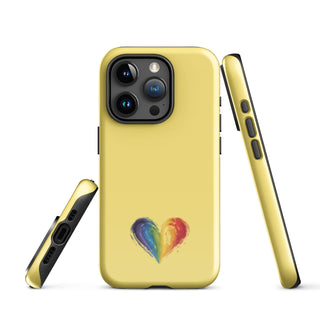 Yellow Rainbow Heart iPhone Case – Bright & Cheerful Ellen Jean Phone Cover