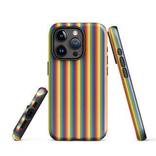 iPhone Case Rainbow Stripe with Hard Protective Shell Cover for iPhone