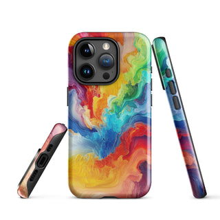 iPhone Case Rainbow Abstract with Hard Protective Shell Phone Cover