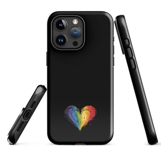 Black iPhone Case with Hard Protective Shell with Ellen Jean Signature Heart