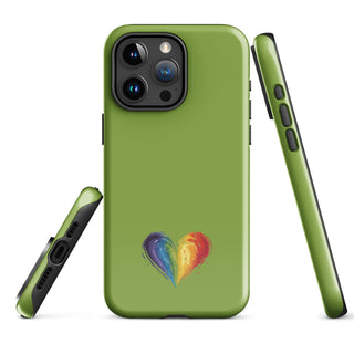 Green Rainbow Heart iPhone Case – Fresh & Protective Ellen Jean iPhone Cover