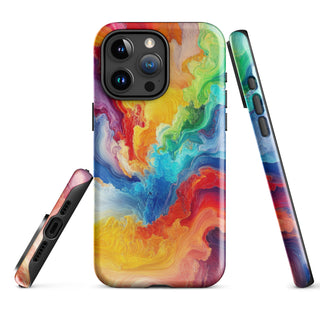 iPhone Case Rainbow Abstract with Hard Protective Shell Phone Cover