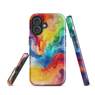 iPhone Case Rainbow Abstract with Hard Protective Shell Phone Cover