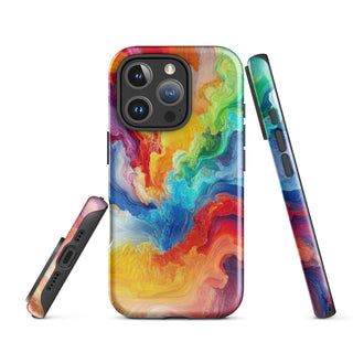 iPhone Case Rainbow Abstract with Hard Protective Shell Phone Cover