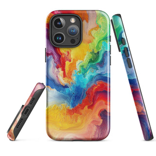 iPhone Case Rainbow Abstract with Hard Protective Shell Phone Cover