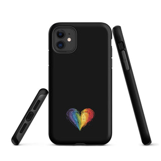 Black iPhone Case with Hard Protective Shell with Ellen Jean Signature Heart