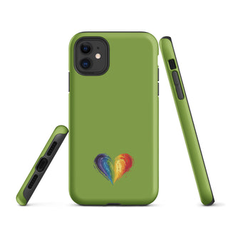 Green Rainbow Heart iPhone Case – Fresh & Protective Ellen Jean iPhone Cover