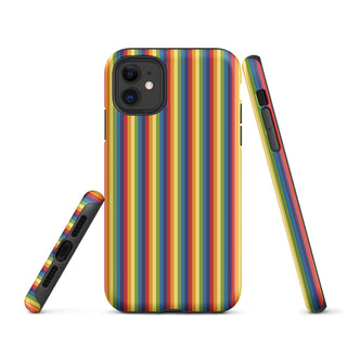 iPhone Case Rainbow Stripe with Hard Protective Shell Cover for iPhone