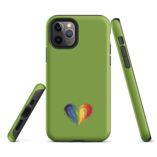 Green Rainbow Heart iPhone Case – Fresh & Protective Ellen Jean iPhone Cover