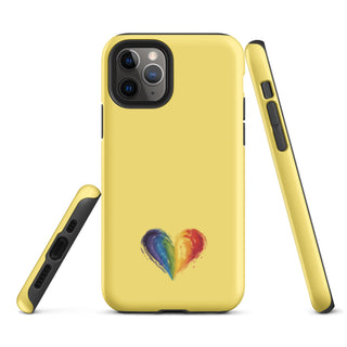 Yellow Rainbow Heart iPhone Case – Bright & Cheerful Ellen Jean Phone Cover