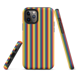 iPhone Case Rainbow Stripe with Hard Protective Shell Cover for iPhone