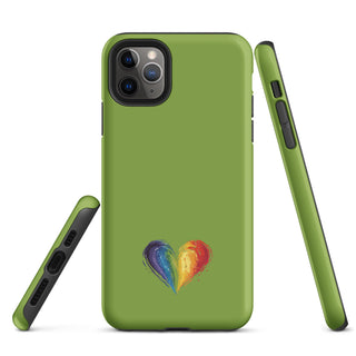 Green Rainbow Heart iPhone Case – Fresh & Protective Ellen Jean iPhone Cover