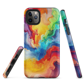 iPhone Case Rainbow Abstract with Hard Protective Shell Phone Cover