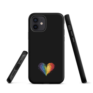 Black iPhone Case with Hard Protective Shell with Ellen Jean Signature Heart