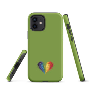 Green Rainbow Heart iPhone Case – Fresh & Protective Ellen Jean iPhone Cover