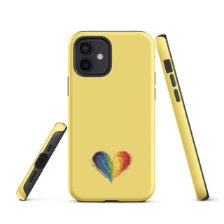 Yellow Rainbow Heart iPhone Case – Bright & Cheerful Ellen Jean Phone Cover