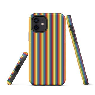 iPhone Case Rainbow Stripe with Hard Protective Shell Cover for iPhone