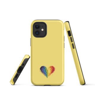 Yellow Rainbow Heart iPhone Case – Bright & Cheerful Ellen Jean Phone Cover