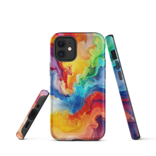 iPhone Case Rainbow Abstract with Hard Protective Shell Phone Cover