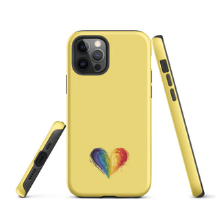 Yellow Rainbow Heart iPhone Case – Bright & Cheerful Ellen Jean Phone Cover