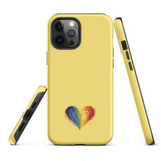 Yellow Rainbow Heart iPhone Case – Bright & Cheerful Ellen Jean Phone Cover