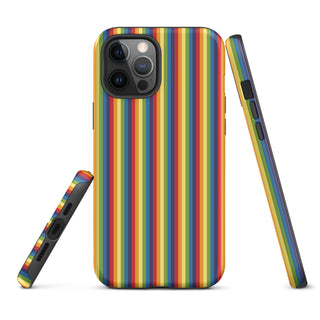 iPhone Case Rainbow Stripe with Hard Protective Shell Cover for iPhone