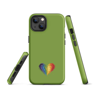 Green Rainbow Heart iPhone Case – Fresh & Protective Ellen Jean iPhone Cover