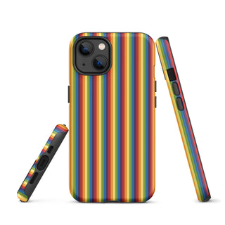 iPhone Case Rainbow Stripe with Hard Protective Shell Cover for iPhone