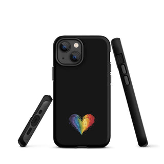 Black iPhone Case with Hard Protective Shell with Ellen Jean Signature Heart