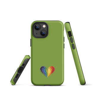 Green Rainbow Heart iPhone Case – Fresh & Protective Ellen Jean iPhone Cover