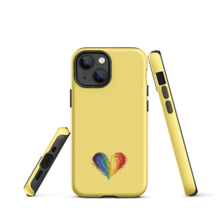 Yellow Rainbow Heart iPhone Case – Bright & Cheerful Ellen Jean Phone Cover