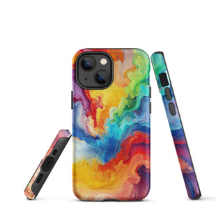 iPhone Case Rainbow Abstract with Hard Protective Shell Phone Cover