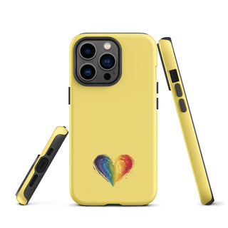 Yellow Rainbow Heart iPhone Case – Bright & Cheerful Ellen Jean Phone Cover