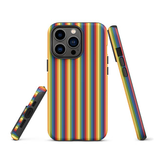 iPhone Case Rainbow Stripe with Hard Protective Shell Cover for iPhone